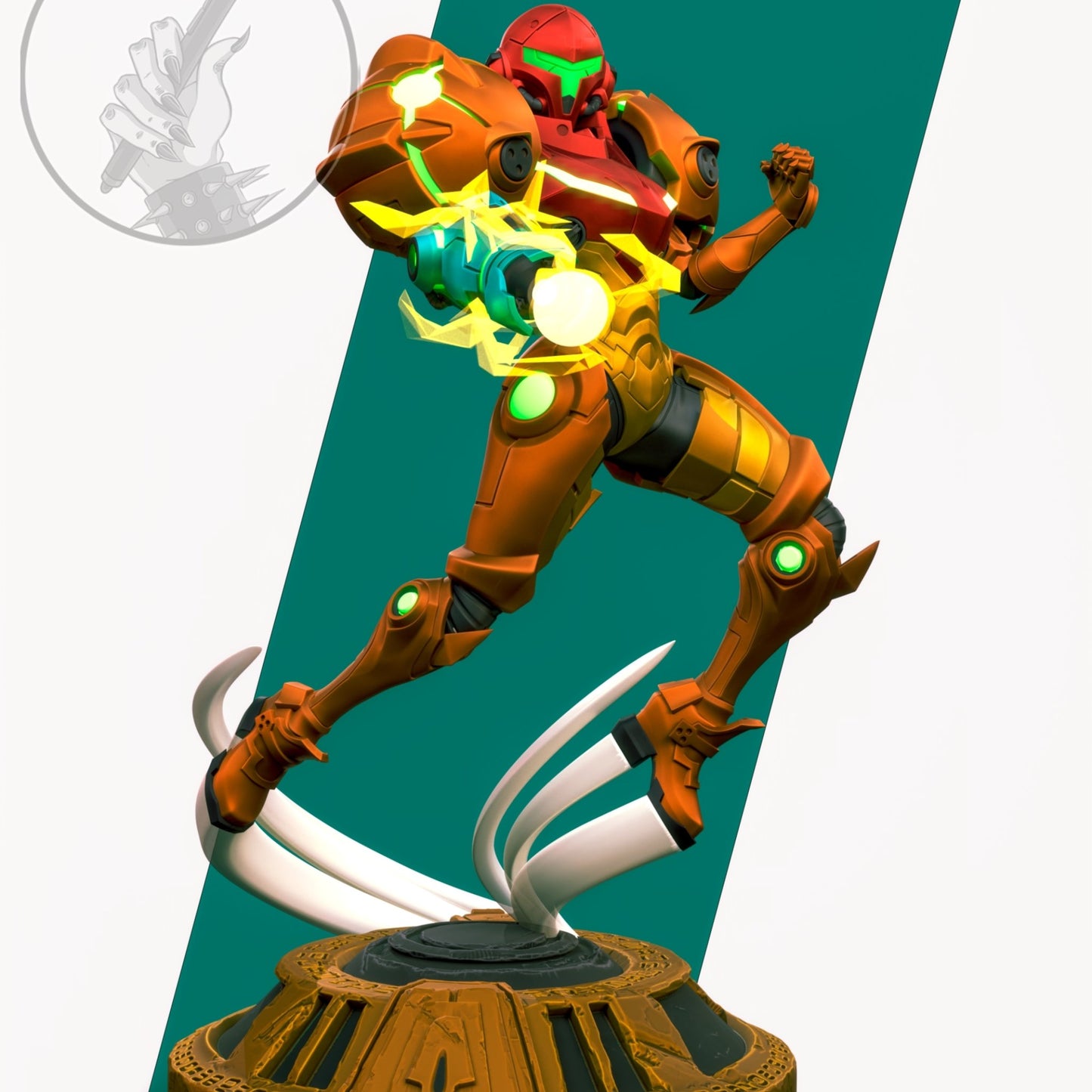 Samus Aran 3D printed miniatures figurines collectibles and scale models UNPAINTED Fun Art by h3LL creator