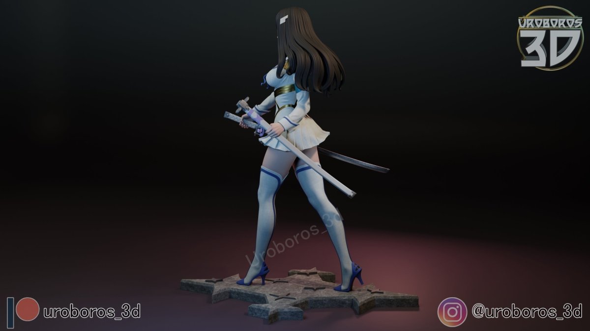 Satsuki Kiryuin 3D Printed Anime Scale model, Unpainted Resin garage kit