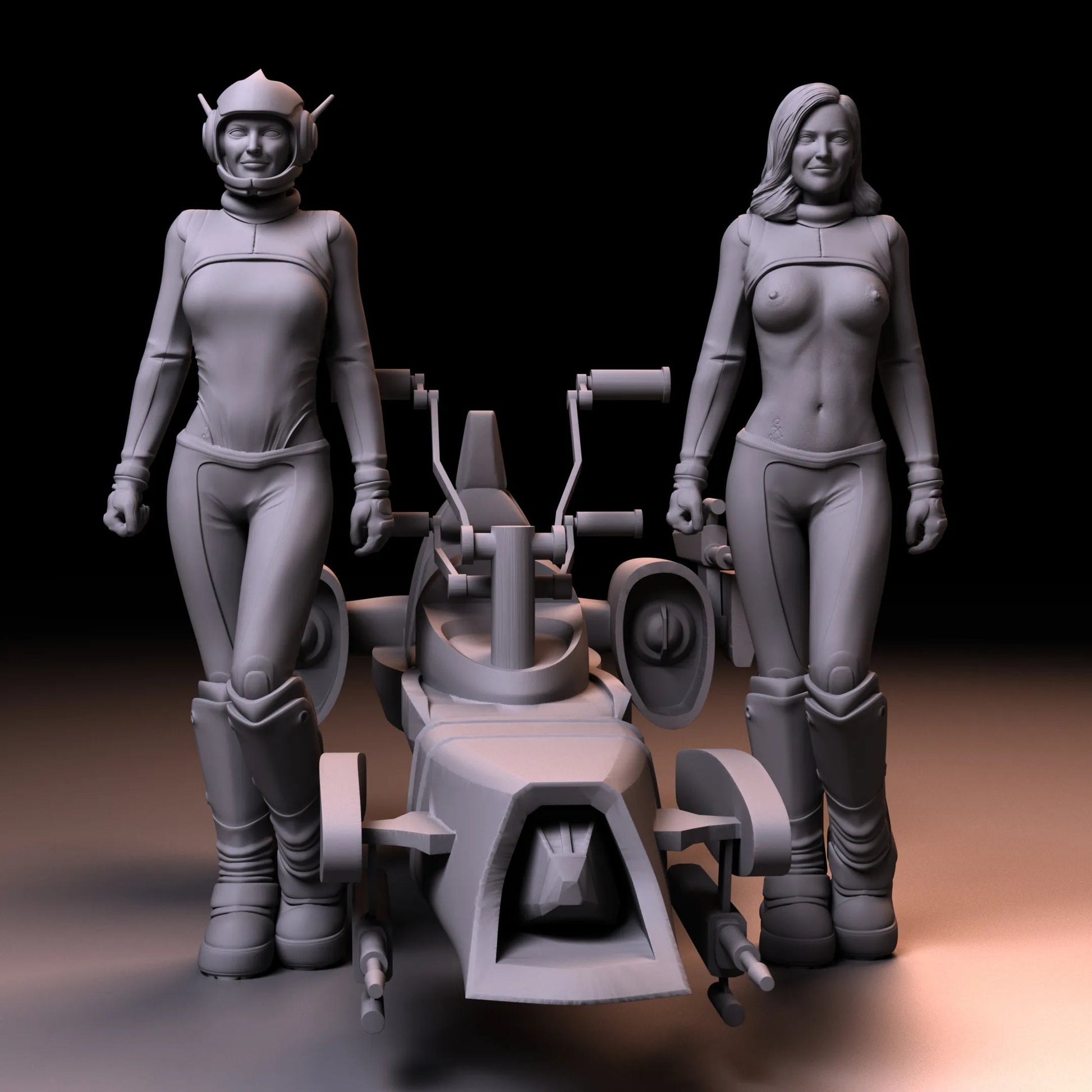 Sci|Fi Girl | 3D Printed | Fanart | Unpainted | NSFW Version | Figurine | Figure | Miniature | Sexy |
