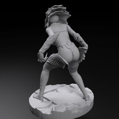 Sea Warrior Girl | 3D Printed | Fanart | Unpainted | NSFW Version | Figurine | Figure | Miniature | Sexy |