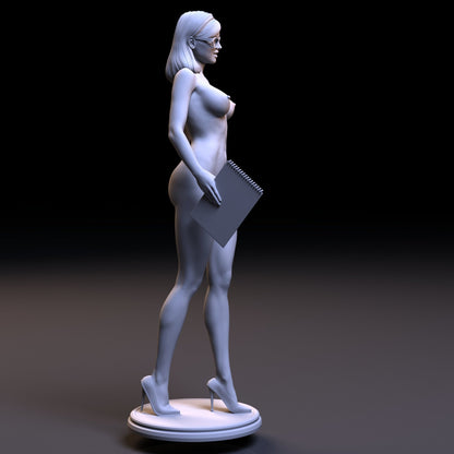 Secretary NSFW 3D Printed Fanart Unpainted Miniature