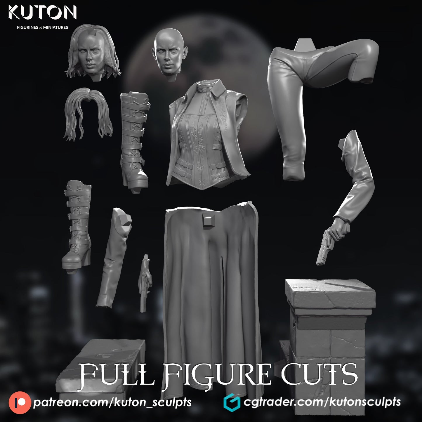 Selene Miniature Scale models Fun Art by KUTON Collectibles