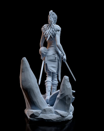 Senua 3D printed miniatures figurines collectibles and scale models UNPAINTED Fun Art by h3LL creator