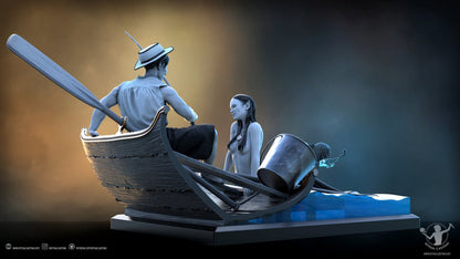 Serena and the Fisherman Diorama 3D Printed Miniature Fanart by Ritual Casting
