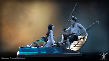 Serena and the Fisherman Diorama 3D Printed Miniature Fanart by Ritual Casting