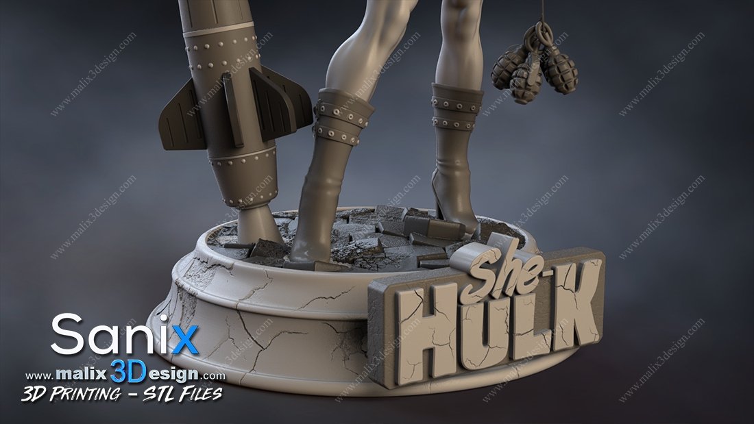 She HULK 3D Printed Resin Figure Model Kit FunArt | Diorama by SANIX3D UNPAINTED GARAGE KIT
