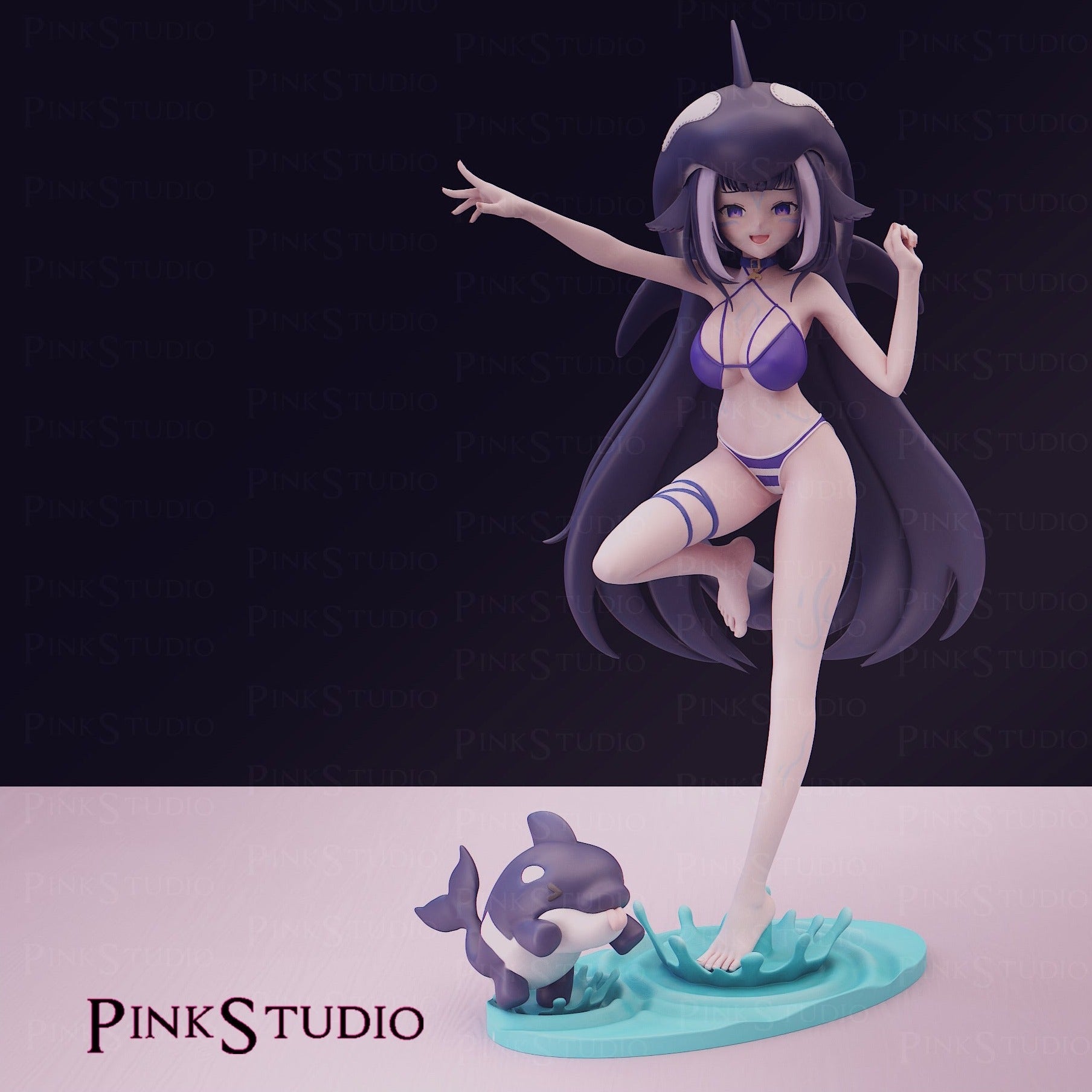 Shylily Figure 3D Printed Fanart DIY Garage Kit , Unpainted , NSFW Figurine , Nude Figurine , Sexy Miniature , Bondage figure , Naked Waifu , Adult Figurine , Anime Figure