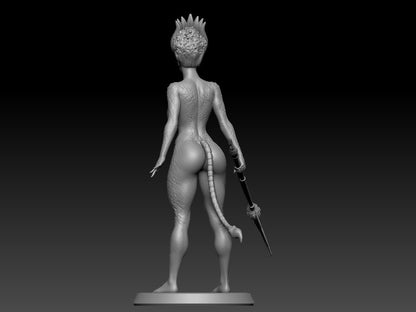 Siren NSFW 3D Printed Figurine Fanart Unpainted Miniature