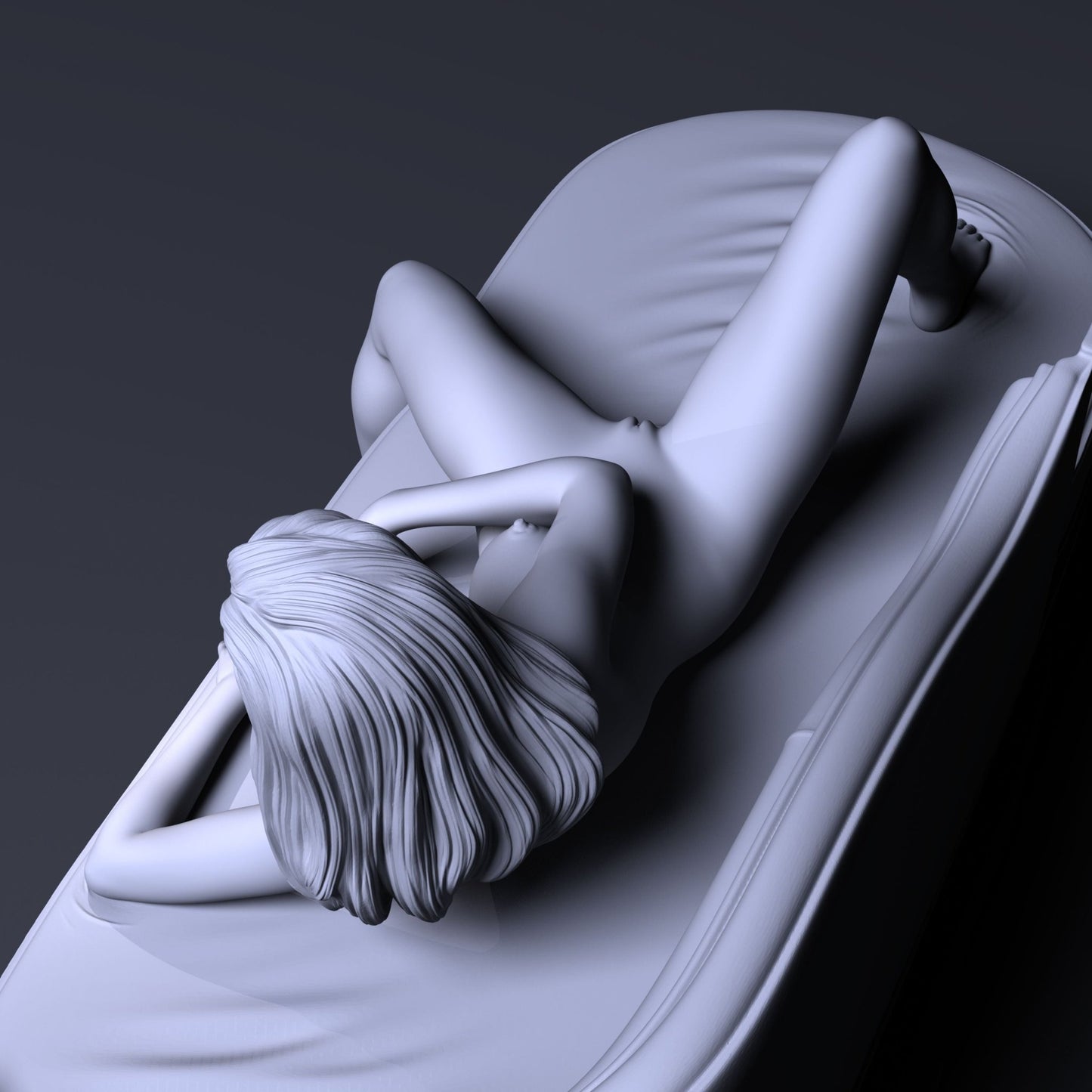 Sofa girl 2 | 3D Printed | Fanart | Unpainted | NSFW Version | Figurine