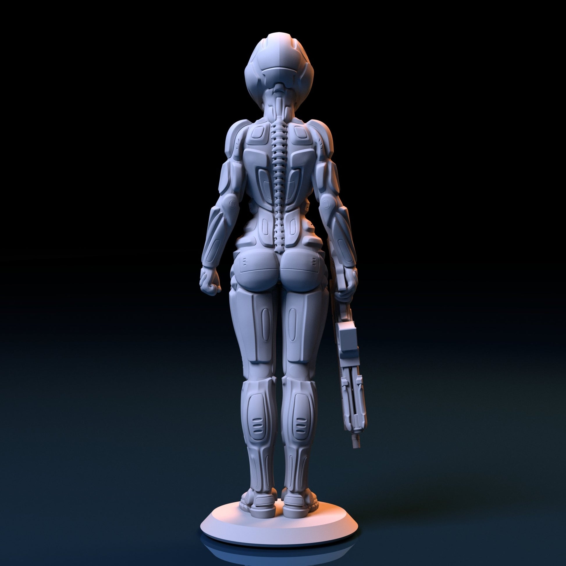 Space Force Girl 3D Printed Figurine Fanart Unpainted Scale Models