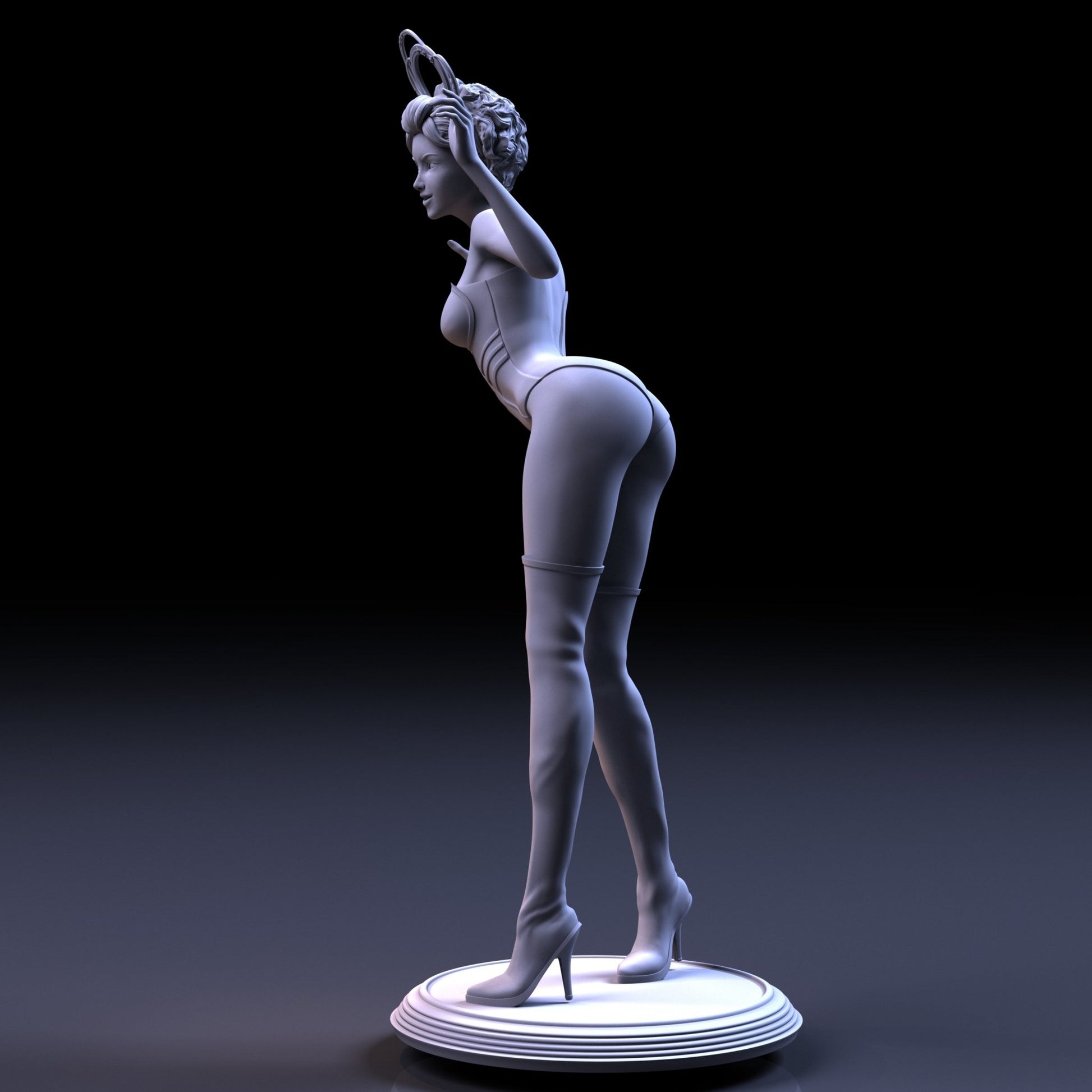 Space Girl 2 3D Printed Figurine Fanart Unpainted Scaled Models