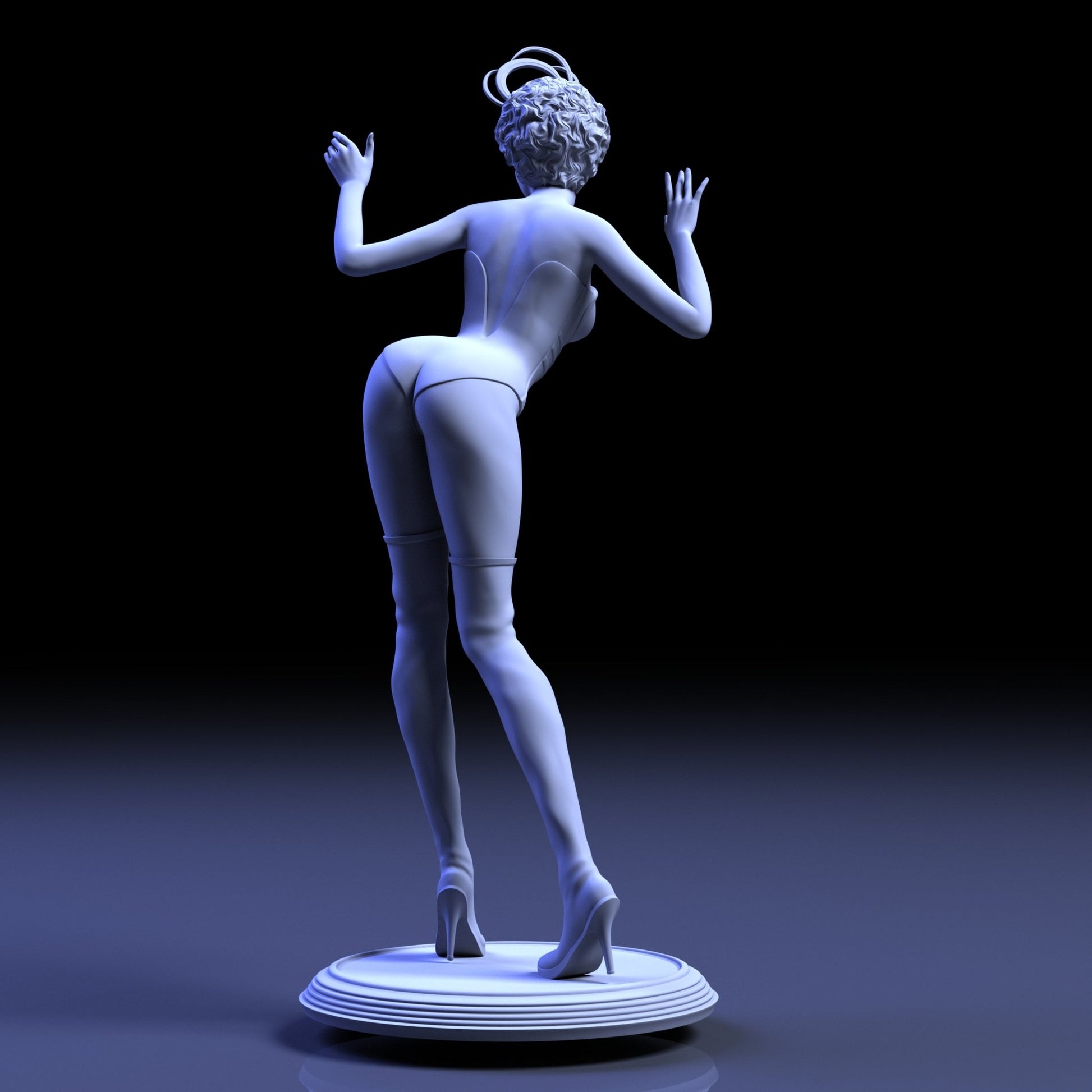 Space Girl 2 3D Printed Figurine Fanart Unpainted Scaled Models