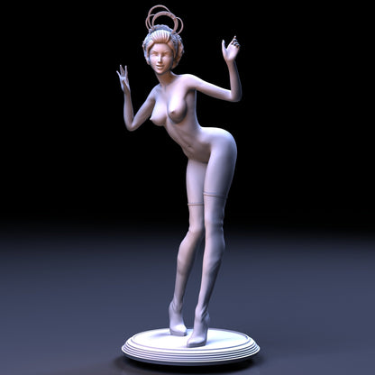 Space Girl 2 NSFW 3D Printed Figurine Fanart Unpainted Miniature Scaled Models