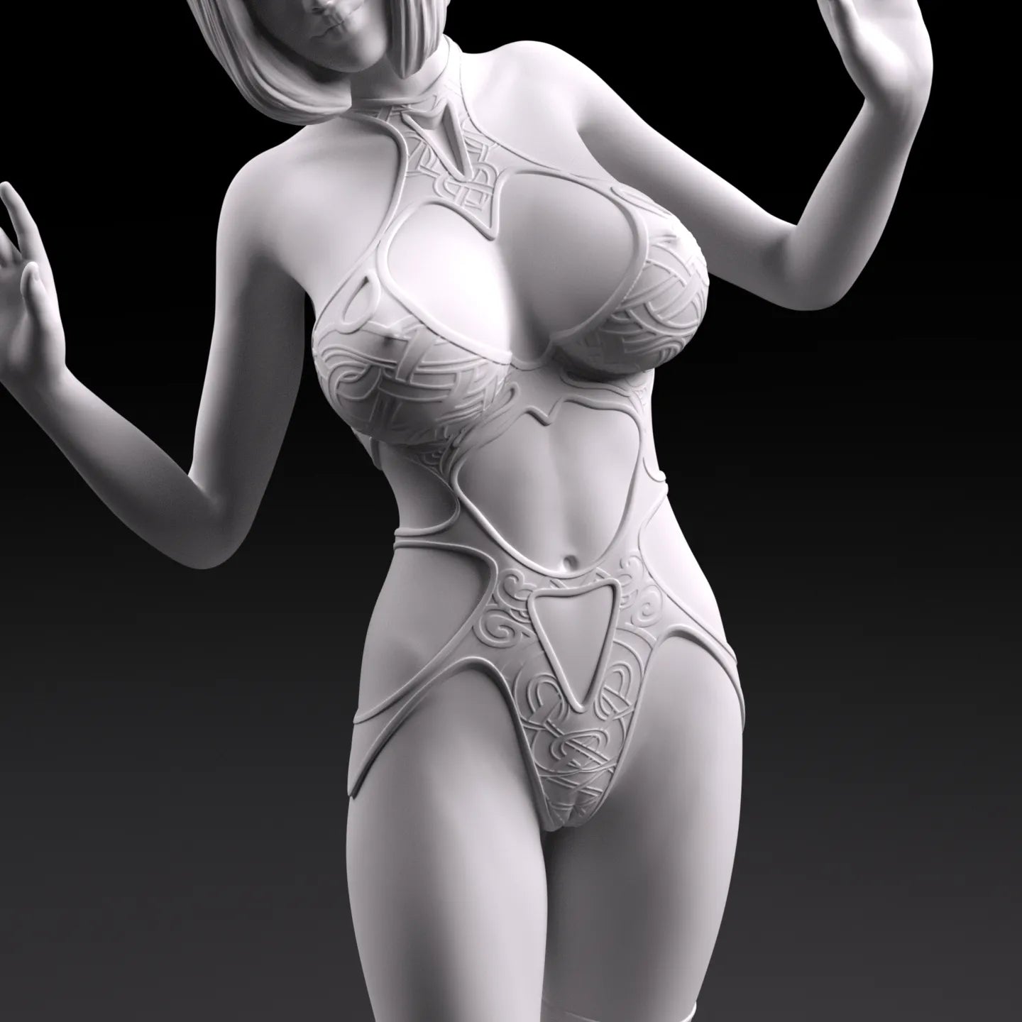 Space Girl | 3D Printed | Fanart | Unpainted | NSFW Version | Figurine | Figure | Miniature | Sexy |
