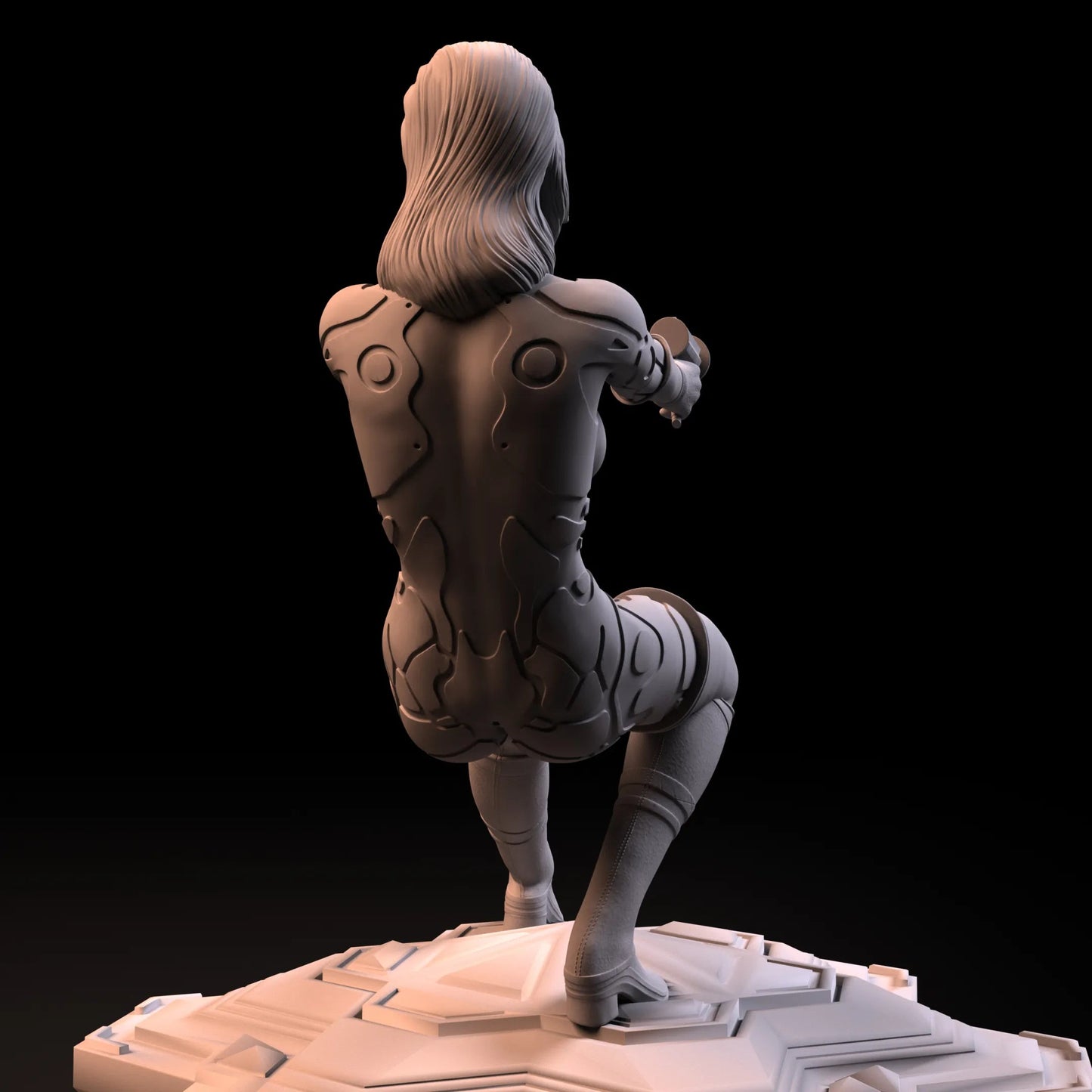 Space Warrior | 3D Printed | Fanart | Unpainted | NSFW Version | Figurine | Figure | Miniature | Sexy |