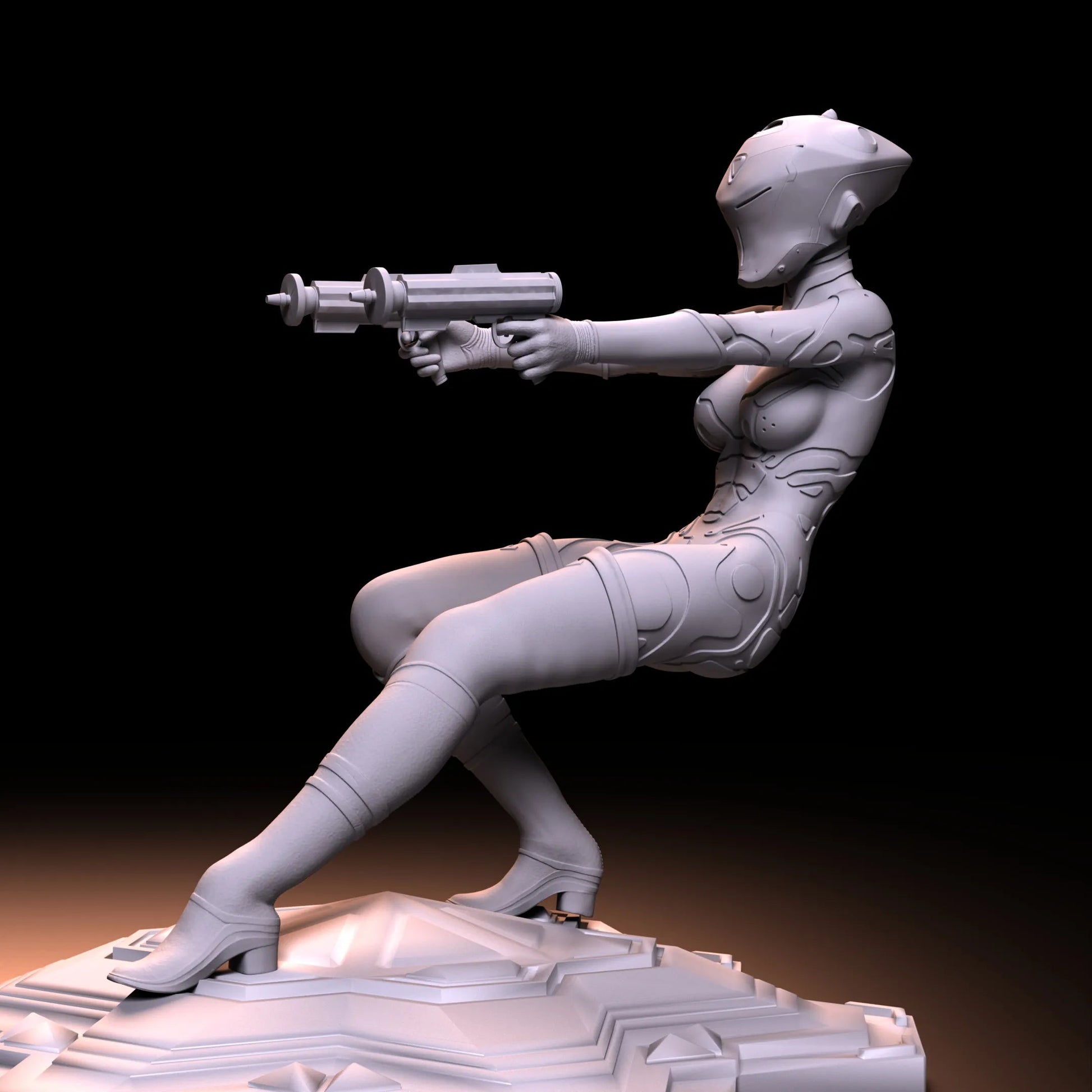 Space Warrior | 3D Printed | Fanart | Unpainted | NSFW Version | Figurine | Figure | Miniature | Sexy |