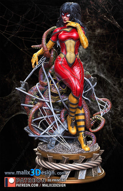 SPIDER-WOMAN 3D Printed Resin Figure Model Kit FunArt | Diorama by SANIX3D UNPAINTED GARAGE KIT
