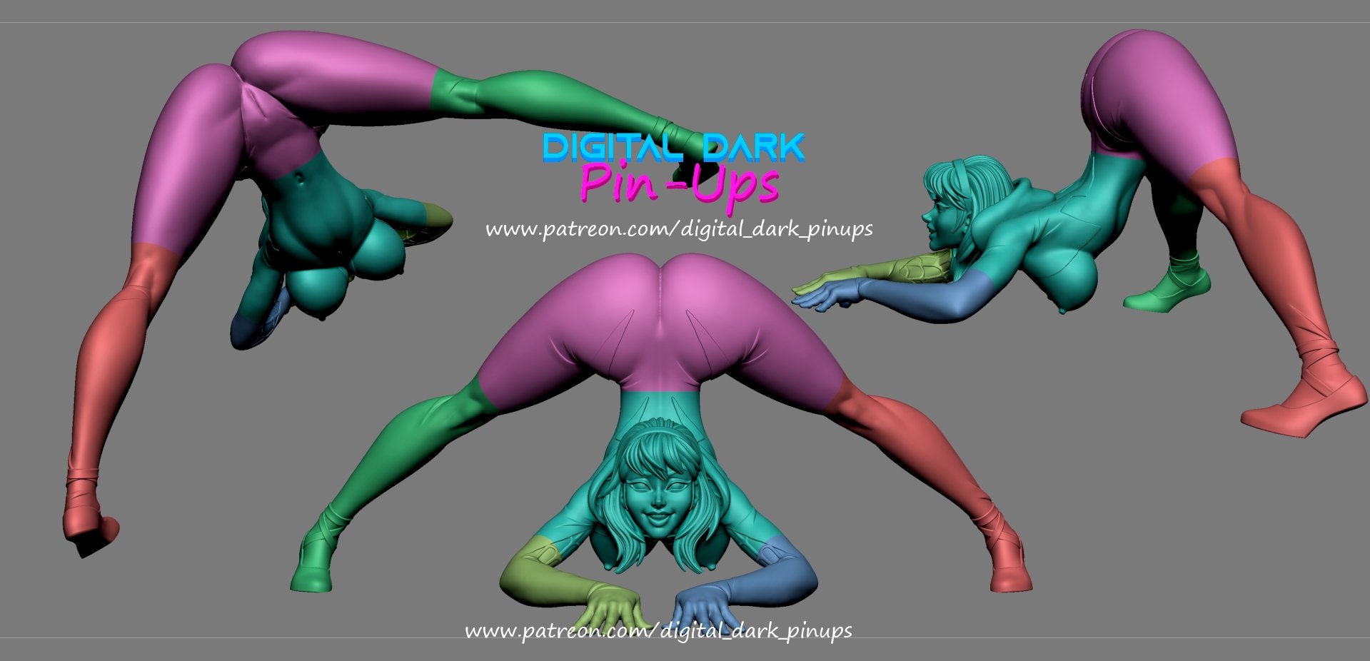 Spider Woman Gwen – NSFW 3D Printed – Miniature by Digital Dark Pin-Ups