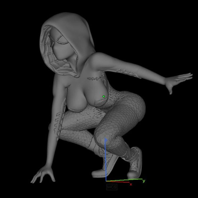 Spider Woman Gwen Stacy | NSFW 3D Printed | Fanart | Unpainted | Figurine