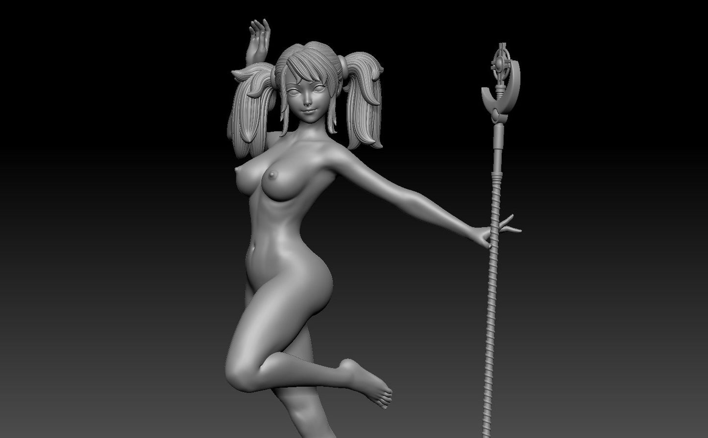 Star Guardian Lux NSFW 3D Printed Figurine Fanart Unpainted Miniature