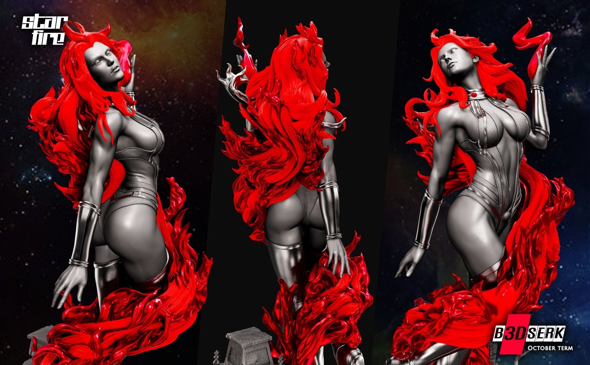 Starfire 3D Printed Figurine FunArt | Diorama by B3DSERK UNPAINTED GARAGE KIT