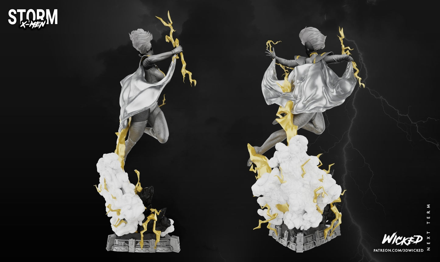 Storm BUST 3D Printed Figurine FunArt Collectable by Wicked UNPAINTED GARAGE KIT