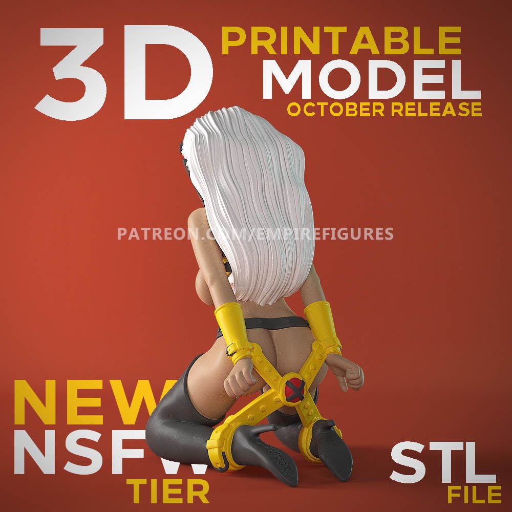 Storm | X-Men | NSFW 3D Printed | Fun Art | Unpainted | Version | Figurine