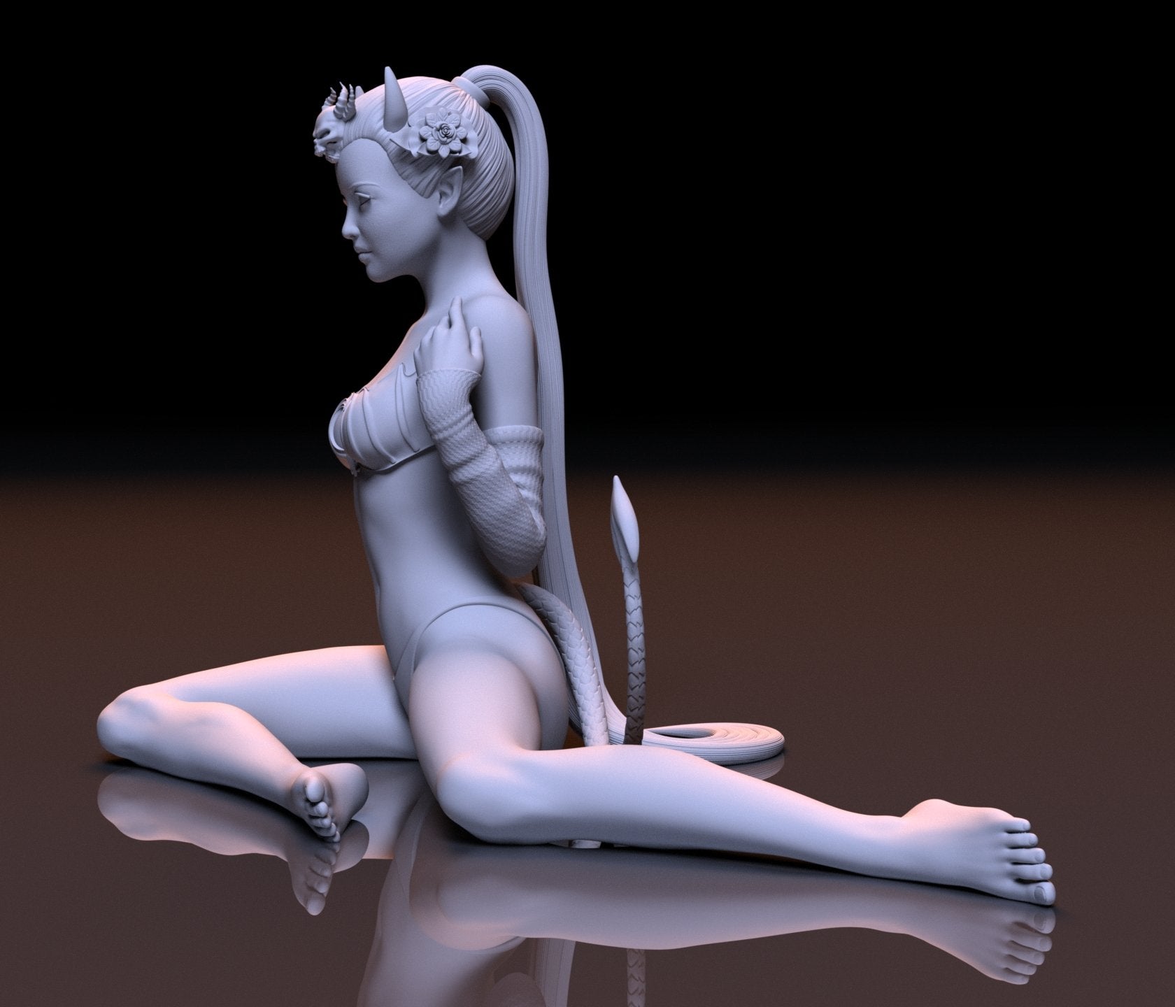 SUCCUBUS 3D Printed Figurine Fanart Unpainted Scaled Models Collectibles