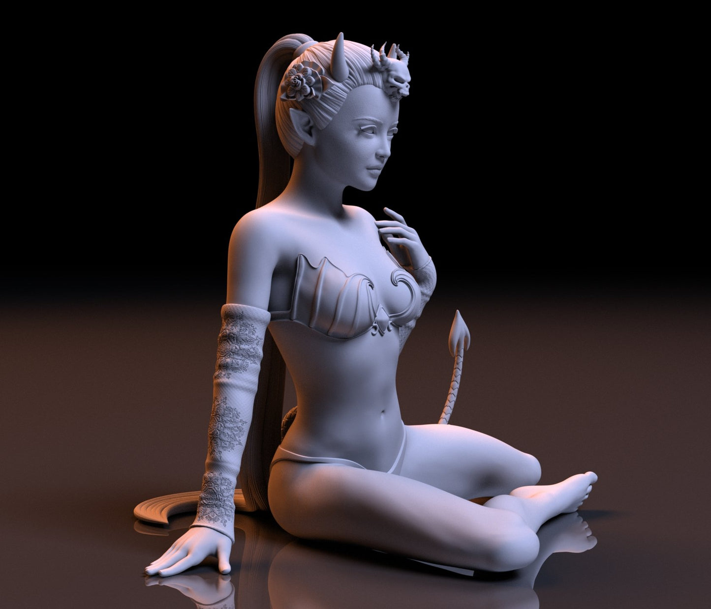 SUCCUBUS 3D Printed Figurine Fanart Unpainted Scaled Models Collectibles