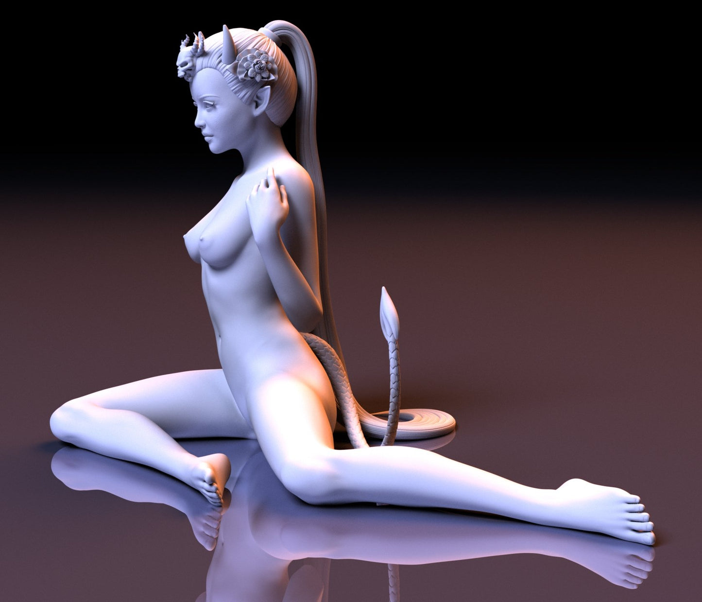 SUCCUBUS NSFW 3D Printed Figurine Fanart Unpainted Miniature Collectibles