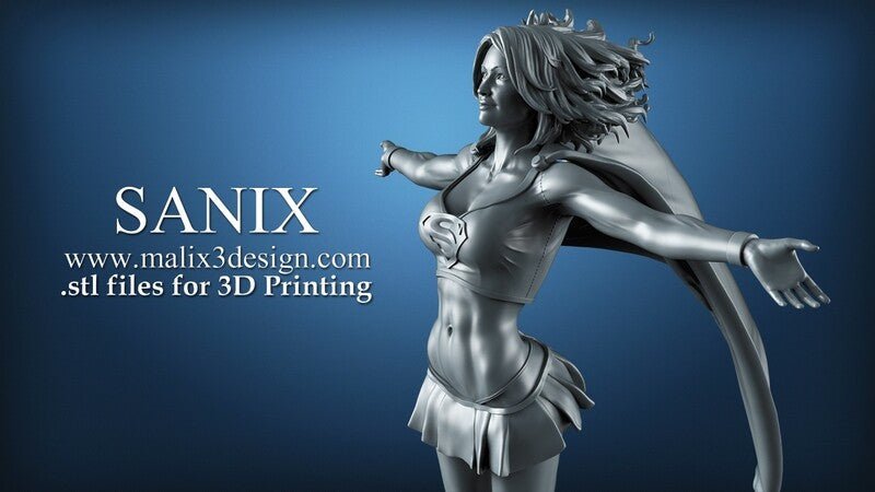 SUPERGIRL 3D Printed Resin Figure Model Kit FunArt | Diorama by SANIX3D UNPAINTED GARAGE KIT