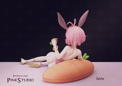 Sylvie NSFW Firure 3D Printed Fanart DIY Garage Kit , Unpainted , NSFW Figurine , Nude Figurine , Sexy Miniature , Bondage figure , Naked Waifu , Adult Figurine , Anime Figure