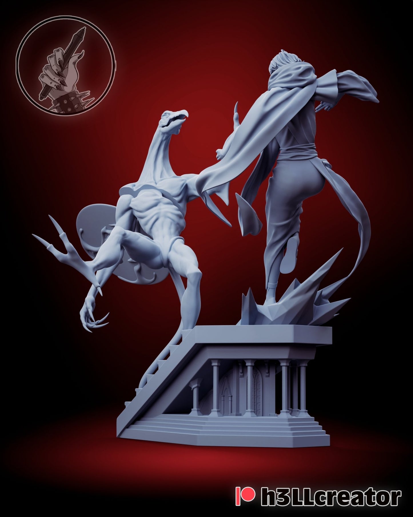 Sypha 3D printed miniatures figurines collectibles and scale models UNPAINTED Fun Art by h3LL creator