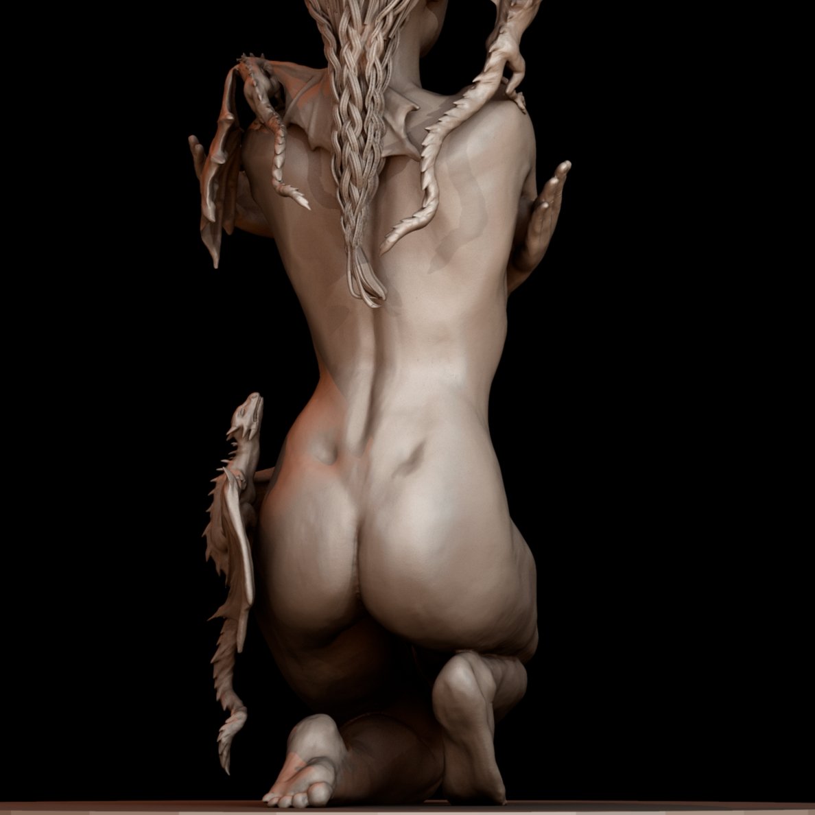 Targaryen Daenerys 3D Printed figurine Fanart by ca_3d_art