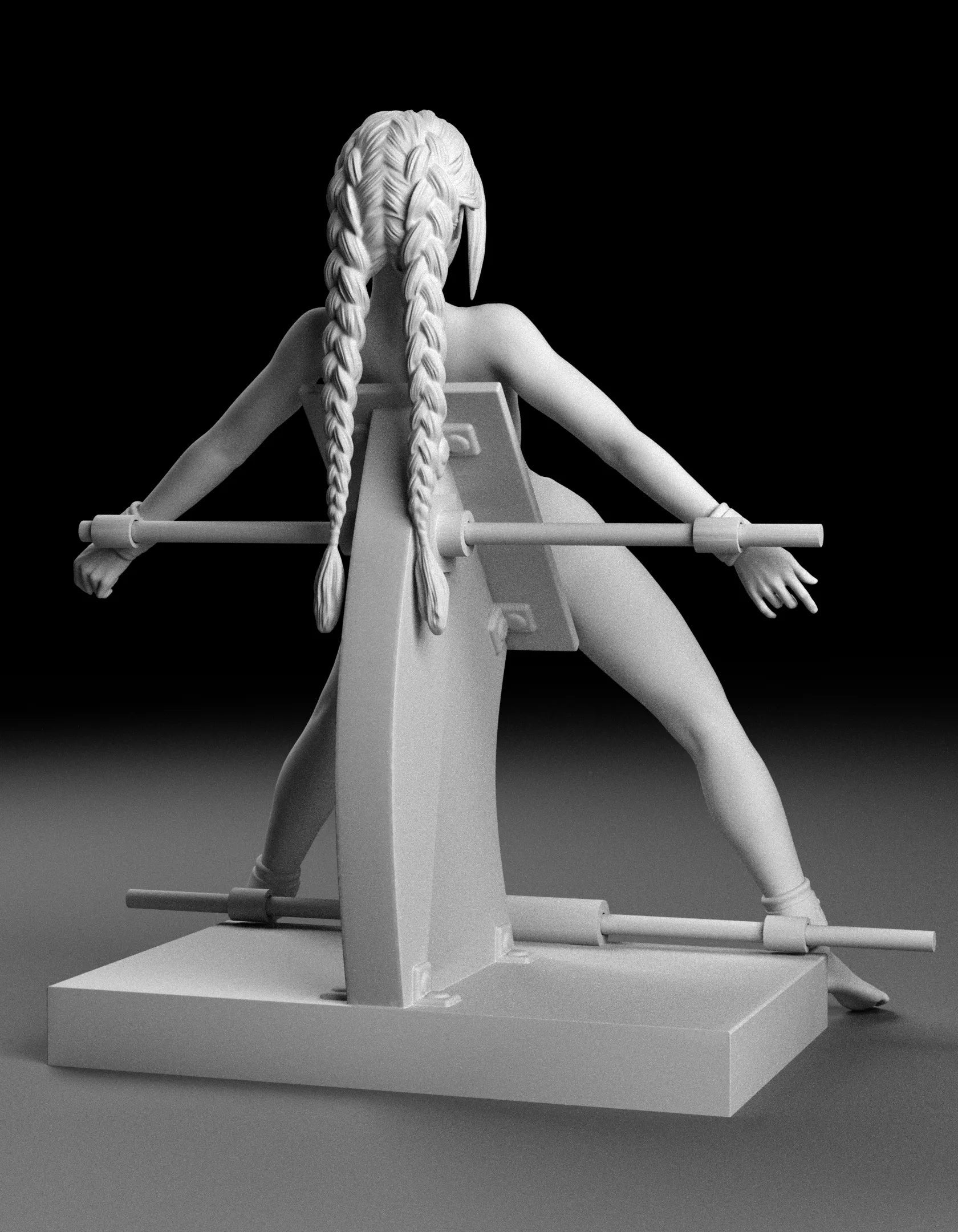 Tegan Bondage Girl | 3D Printed | Fanart | Unpainted | NSFW Version | Figurine | Figure | Miniature | Sexy |