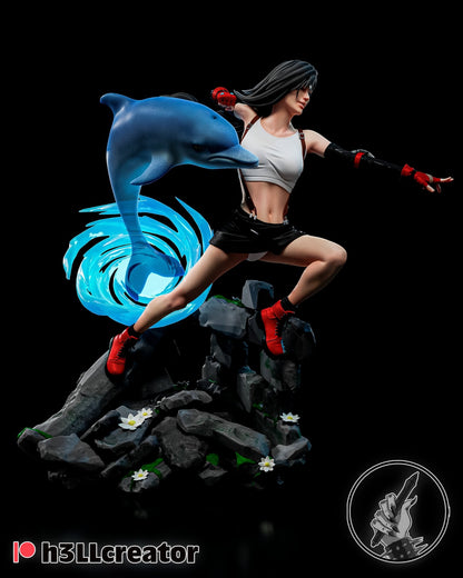 Tifa Lockhart 3D printed miniatures figurines collectibles and scale models UNPAINTED Fun Art by h3LL creator