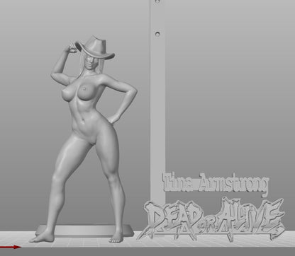 Tina Armstrong NSFW 3D Printed Figurine Fanart Unpainted Miniature