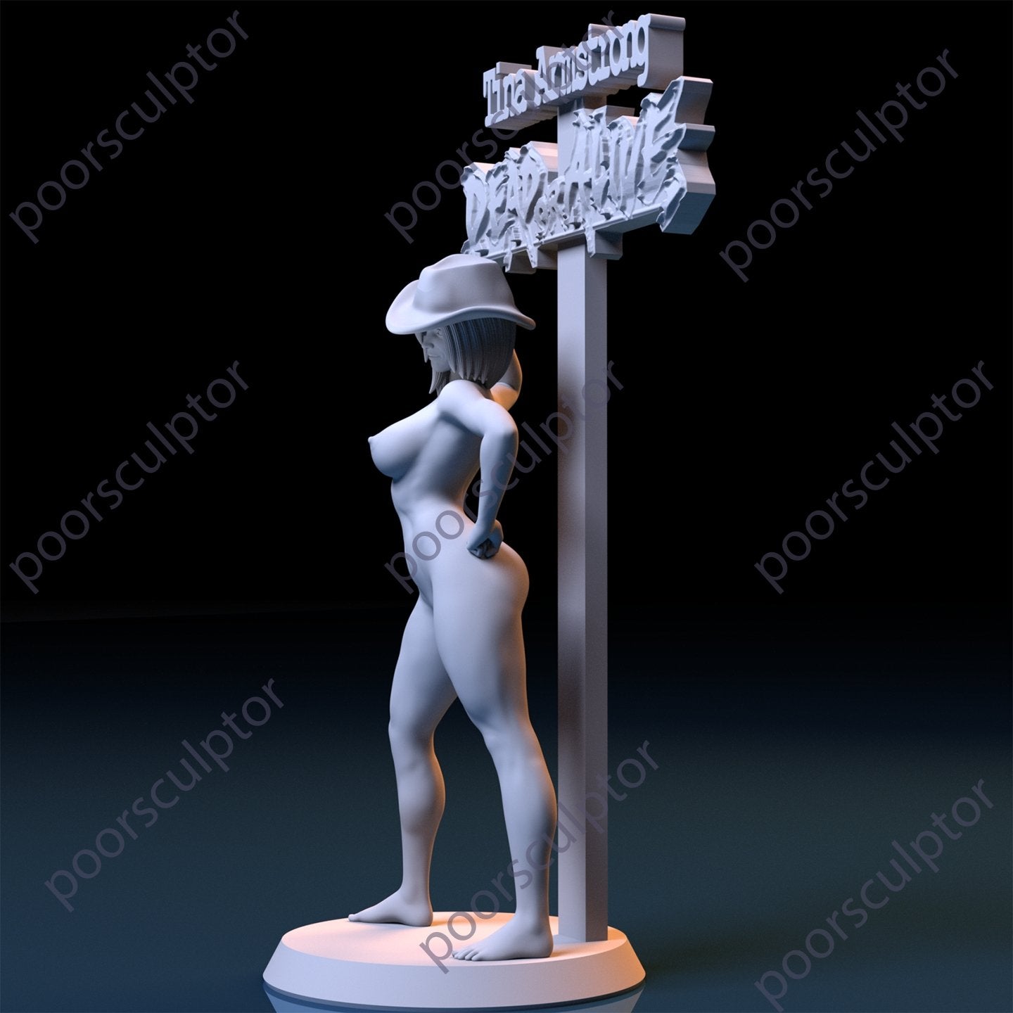 Tina Armstrong NSFW 3D Printed Figurine Fanart Unpainted Miniature