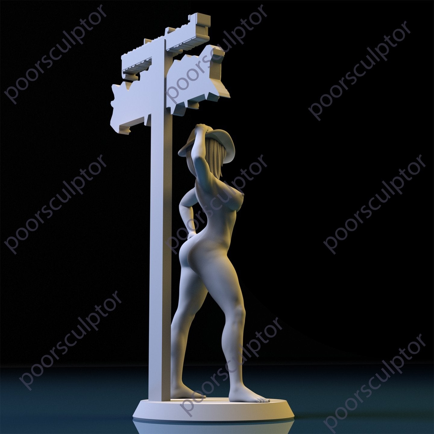 Tina Armstrong NSFW 3D Printed Figurine Fanart Unpainted Miniature