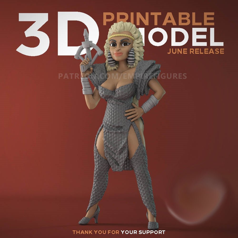 Tina Turner 3D Printed Miniature Collectable Fun Art Unpainted by EmpireFigures