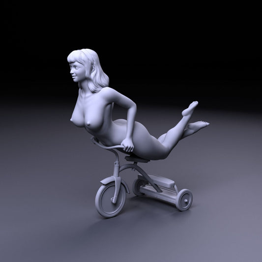 Tricycle Girl | 3D Printed | Fanart | Unpainted | NSFW Version | Figurine | Figure | Miniature | Sexy |