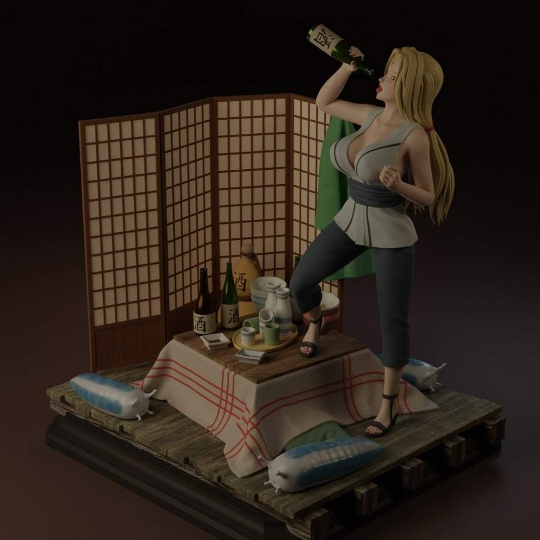 TSUNADE 3D Printed Miniature | Fun Art | Figurine by Uroboros3D