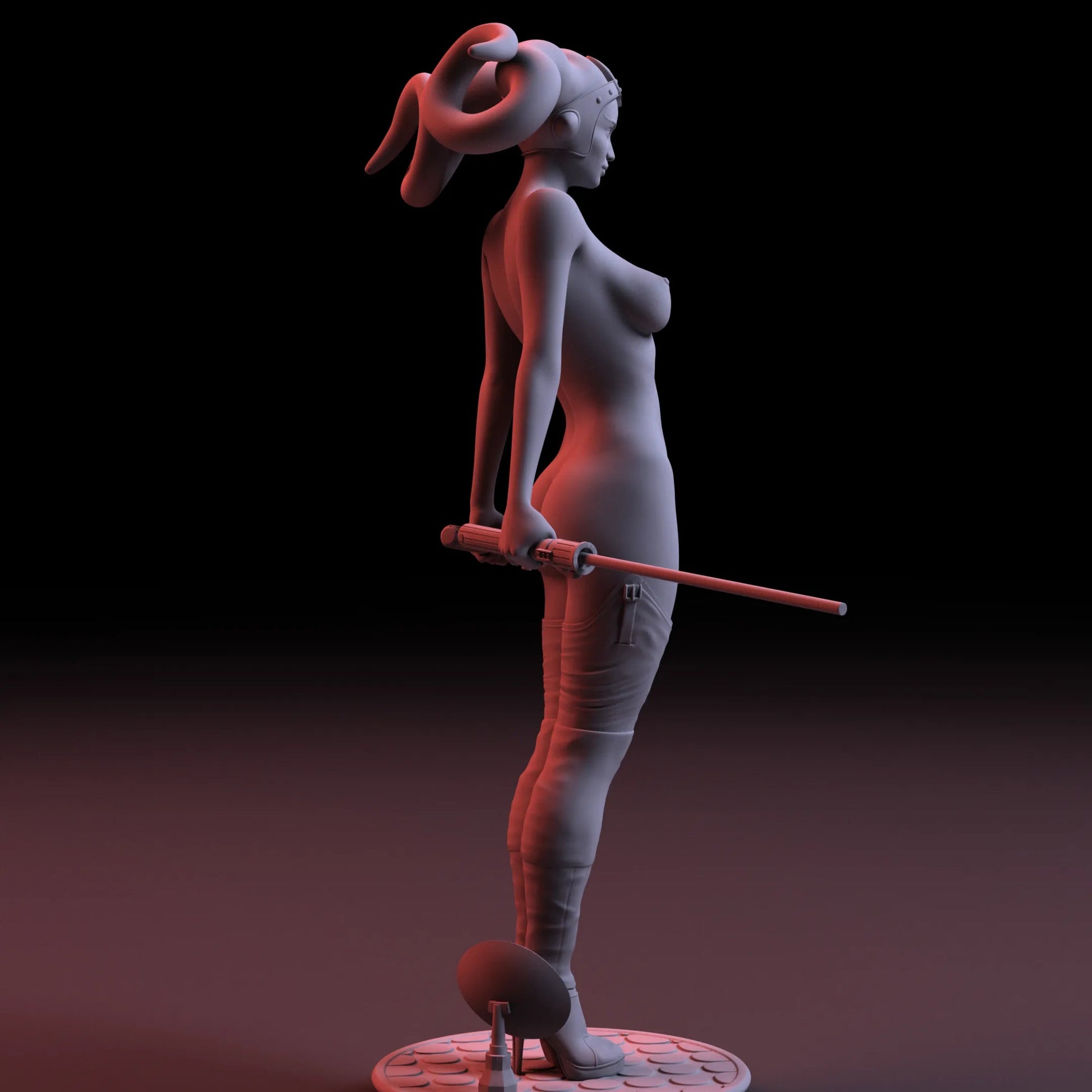 Twi'lek | 3D Printed | Fanart | Unpainted | NSFW Version | Figurine | Figure | Miniature | Sexy |