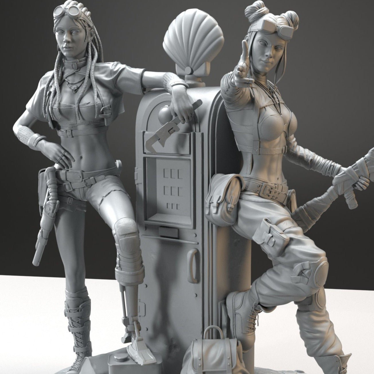 Twins | 3D Printed | Fun Art | Figurine by Gsculpt Art