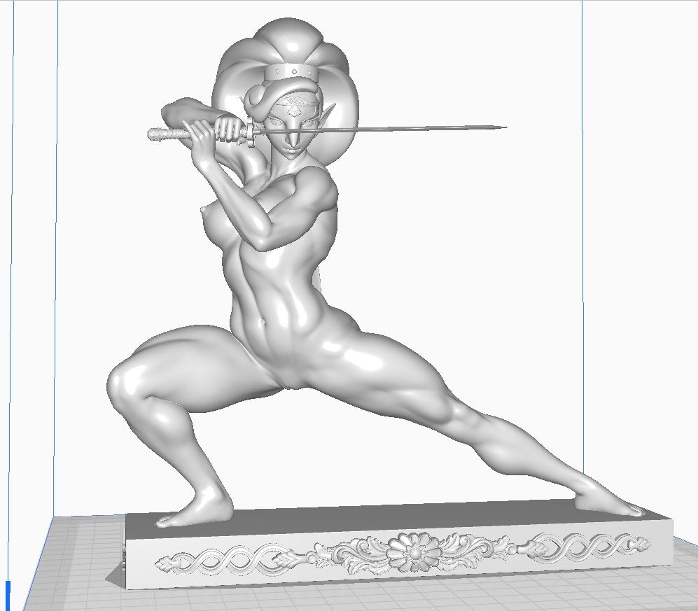 Urbosa NSFW 3D Printed Figurine Fanart Unpainted Miniature Scaled Models