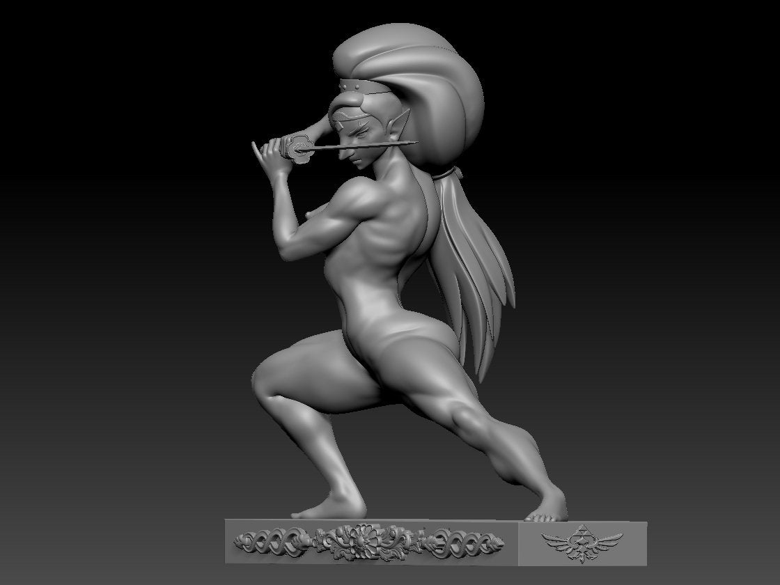 Urbosa NSFW 3D Printed Figurine Fanart Unpainted Miniature Scaled Models