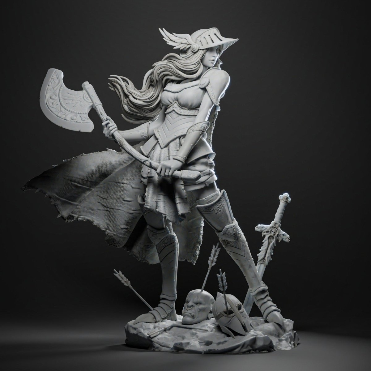 Valkyrie 3d printed Figure Scaled Statue by CA3D