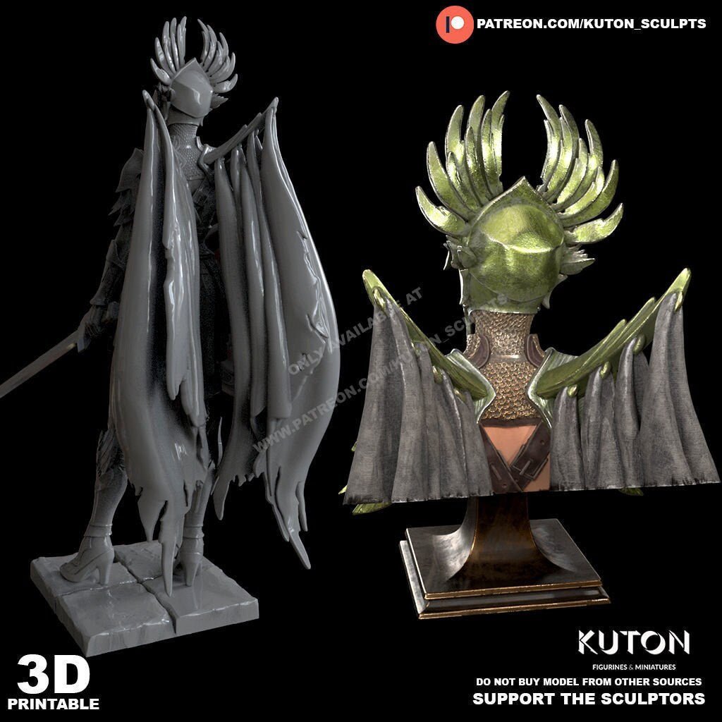 Valkyrie BUST 3d printed Resin Figure Model Kit miniatures figurines collectibles and scale models UNPAINTED Fun Art by KUTON FIGURINES