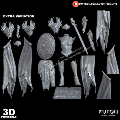 Valkyrie DIORAMA 3d printed Resin Figure Model Kit miniatures figurines collectibles and scale models UNPAINTED Fun Art by KUTON FIGURINES