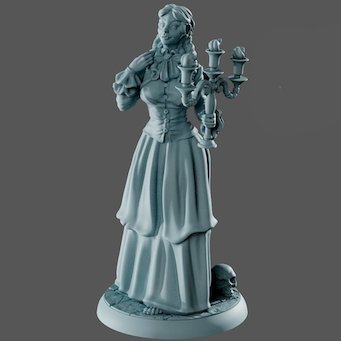 Vanessa 3d Printed miniature FanArt by Gaia Miniatures Scaled Collectables Statues & Figurines